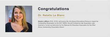 Congratulations to Natalie LeBlanc