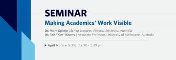 Making Academics’ Work Visible