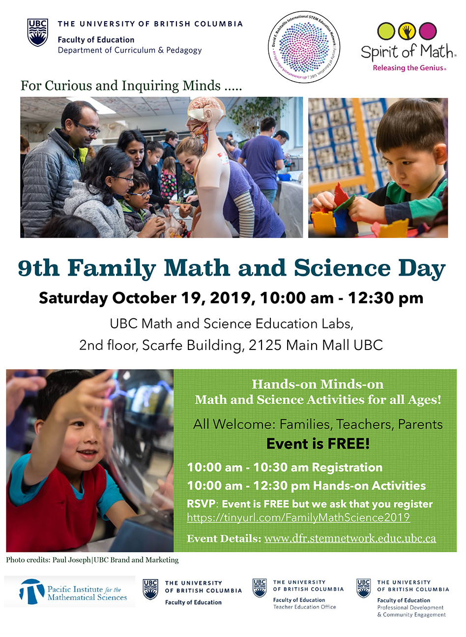 9th Family Math And Science Day | Department Of Curriculum & Pedagogy