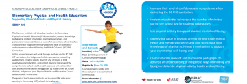 Elementary Physical and Health Education: Supporting Physical Activity and Physical Literacy Through A Summer Institute