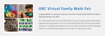 UBC Virtual Family Math Fair