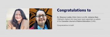 Congratulations to Drs. Shannon Leddy and Johanna Sam