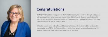 Congratulations to Dr. Rita Irwin
