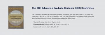 The 10th Education Graduate Students (EGS) Conference