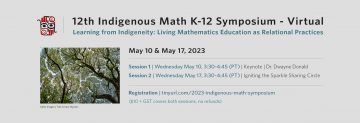 12th Indigenous Math K-12 Symposium – Virtual