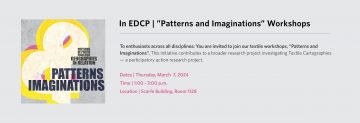In EDCP | Patterns and Imaginations Workshops, March