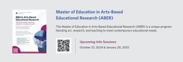 Master of Education in Arts-Based Educational Research (ABER) 