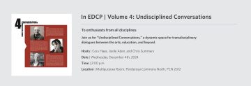 In EDCP | Volume 4: Undisciplined Conversations